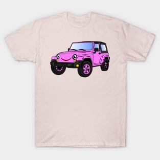 Cute pink car cartoon T-Shirt